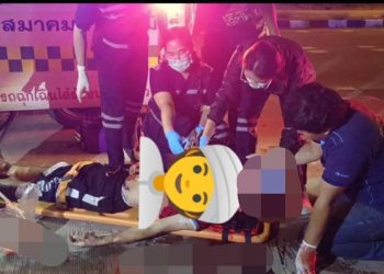 ชนสนั่น แยกร่องฟอง บาดเจ็บหนัก 2 คน จนท.กู้ชีพ นำส่งรพ.ด่วน ล่าสุดเสียชีวิตที่ รพ.1 ราย