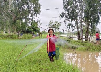 กาฬสินธุ์ฤทธิ์พายุคาจิกิน้ำห้วยลำพะยังล้นตลิ่งท่วมนาข้าวพื้นที่ใกล้เขาภูพาน