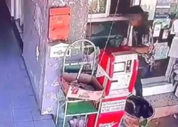 ปราจีนบุรี วงจรปิดจับภาพหนุ่มงัดร้านค้าลักเหล้า1โหลเงินสด2พัน