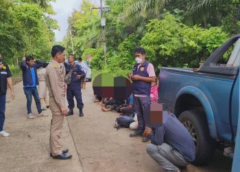 กาญจนบุรี – ไม่รอดจับได้อีกต่างด้าว จำนวนมากหลบหนีเข้าไทย