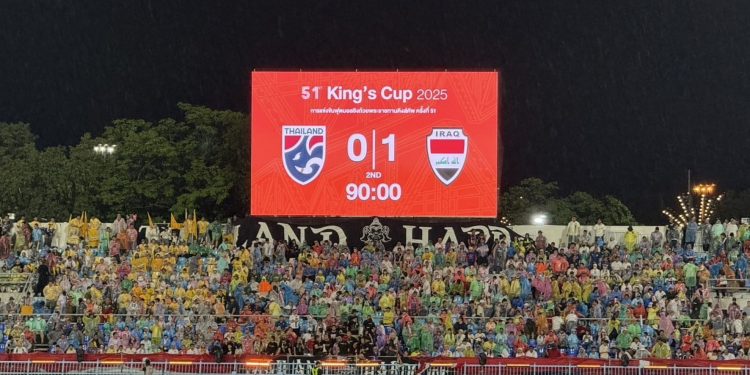 กาญจนบุรี / สู้ได้สมศักดิ์ศรีจริงๆ ทีมชาติไทยอันดับที่กว่า 100 ชิงกับทีมอีรักเขาอยู่อันดับ 50!! นายกหมอหวัด โพสต์ บทสรุป 9 ข้อ หลังจบการแข่งขันชิงถ้ายพระราชทานคิงส์คัพ ครั้งที่ 51 ที่สนามกีฬากลางจังหวัดกาญจนบุรี(กลีบบัว) พบอุปสรรคคนไม่รักบ้านเกิด ลอบตัดสายไฟปั้มน้ำ ทำหญ้าปูสนามแห้งตาย 200 ตรม.ก่อนแข่ง 2 วัน 12 กาญจนบุรี / สู้ได้สมศักดิ์ศรีจริงๆ ทีมชาติไทยอันดับที่กว่า 100 ชิงกับทีมอีรักเขาอยู่อันดับ 50!! นายกหมอหวัด โพสต์ บทสรุป 9 ข้อ หลังจบการแข่งขันชิงถ้ายพระราชทานคิงส์คัพ ครั้งที่ 51 ที่สนามกีฬากลางจังหวัดกาญจนบุรี(กลีบบัว) พบอุปสรรคคนไม่รักบ้านเกิด ลอบตัดสายไฟปั้มน้ำ ทำหญ้าปูสนามแห้งตาย 200 ตรม.ก่อนแข่ง 2 วัน