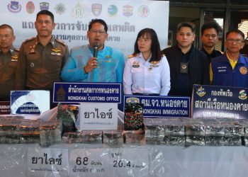 หนองคาย ศุลกากรหนองคายสนธิกำลังหน่วยงานความมั่นคงในพื้นที่ รวบ 2 สาวไทย ขนไอซ์ 68 กก.ซุกรถยนต์ข้ามด่านพรมแดนไทย-ลาว มูลค่ากว่า 20 ล้านบาท