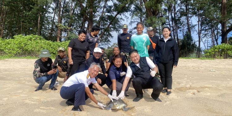 พังงา-นายอำเภอร่วมกับอุทยานฯ ปล่อยเต่าหญ้าคืนสู่หาดท้ายเหมือง หลังพบบาดเจ็บเกยตื้นรักษาหายดีแล้ว 12 พังงา-นายอำเภอร่วมกับอุทยานฯ ปล่อยเต่าหญ้าคืนสู่หาดท้ายเหมือง หลังพบบาดเจ็บเกยตื้นรักษาหายดีแล้ว