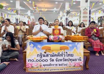 นายอำเภอคลองหลวง ผู้ใหญ่บ้าน ผู้นำท้องถิ่น รวมศรัทธาพุทธศาสนิกชน ทอดกฐินสามัคคี สืบสานพุทธประเพณี สืบทอดอายุพระพุทธศาสนา ณ วัดปัญจบูรพาจารย์ (วัดป่าห้าพระองค์) ตำบลคลองสาม 18 นายอำเภอคลองหลวง ผู้ใหญ่บ้าน ผู้นำท้องถิ่น รวมศรัทธาพุทธศาสนิกชน ทอดกฐินสามัคคี สืบสานพุทธประเพณี สืบทอดอายุพระพุทธศาสนา ณ วัดปัญจบูรพาจารย์ (วัดป่าห้าพระองค์) ตำบลคลองสาม