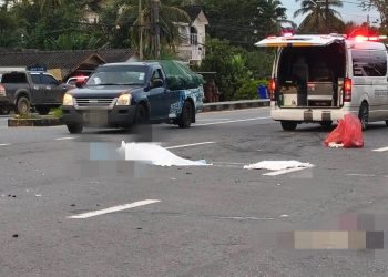 พังงา – สุดเศร้า 2 นักท่องเที่ยวต่างชาติขับขับรถย้อนศรถูกรถกระบะชนจนทำให้ภรรยาเสียชีวิตคาที่