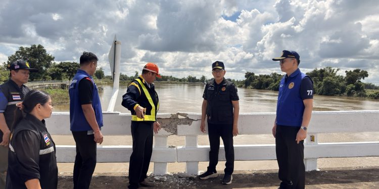 ยโสธร สั่งจับตาสะพาน 24 ชั่วโมง ขีดเส้นตาย 20 ซม.สั่งปิดทันที