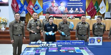 ผบช.ภ7 นำทีมบิ๊ก ตร.ภ.7 ผู้ว่าฯนครปฐม แถลงผลการจับกุมครือข่ายสแกมเมอร์ ทุนเทาและบัญชีม้า 31 ผบช.ภ7 นำทีมบิ๊ก ตร.ภ.7 ผู้ว่าฯนครปฐม แถลงผลการจับกุมครือข่ายสแกมเมอร์ ทุนเทาและบัญชีม้า