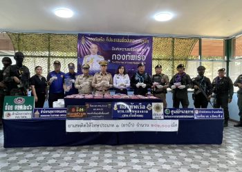 ยาบ้าทะลักชายแดน กกล.สุรศักดิ์มนตรี โดย สถานีเรือสังคม หน่วยเรือรักษาความสงบเรียบตามลำแม่น้ำโขง เขตหนองคาย ร่วมกับ ทพ.2110 และหน่วยงานความมั่นคงในพื้นที่ แถลงข่าวผลการตรวจยึดยาบ้า กว่า 2 แสนเม็ด ที่ขบวนการค้ายาเสพติดข้ามชาติพยายามลักลอบนำเข้าจากประเทศเพื่อนบ้าน