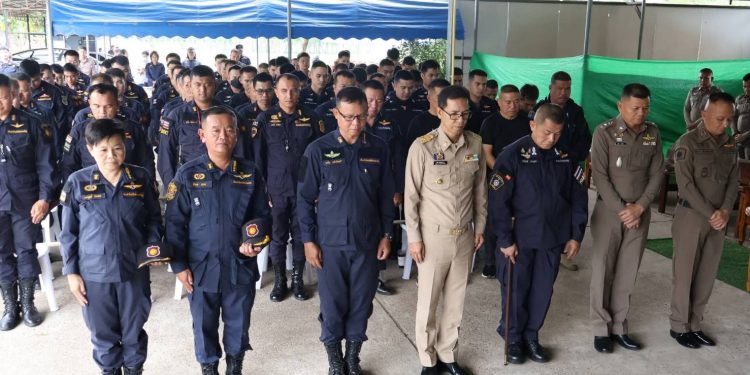 อำนาจเจริญ เรือนจำ ร่วมกับ ตำรวจภูธรจังหวัดจัดโครงการฝึกทบทวนยุทธวิธีควบคุมฝูงชน