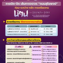ประกาศแจ้งการปิด–เปิดเส้นทางจราจร จังหวัดน่าน