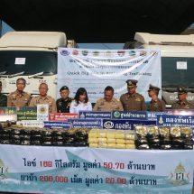 ศุลกากรหนองคาย บูรณาการร่วมกับ บก.ควบคุมที่ 2 กกล.สุรศักดิ์มนตรี และหน่วยงานความมั่นคง จับกุม 2 หนุ่มใหญ่ชาวไทยคาด่าน ยึดยาบ้ากว่า 200,000 เม็ด ไอซ์ กว่า 169 กก.ซุกในรถพ่วงบรรทุก 18 ล้อ