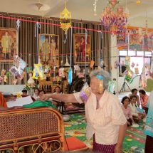 กาฬสินธุ์ชาวบ้านตูมสืบสานประเพณีโบราณบุญผะเหวดฟังเทศน์มหาชาติ