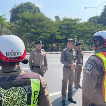 พังงา/พล.ต.ต.จารุต ศรุตยาพร รอง ผบช.ภ.8ตรวจเยี่ยมจุดตั้งด่านตรวจให้กำลังใจเจ้าหน้าที่ตำรวจ สภ.เมืองพังงา