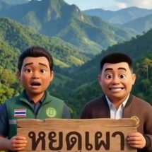 กาญจนบุรี – สุดเจ๋ง อนุสรณ์ สง่าแสง นอภ.ทองผาภูมิ จังหวัดกาญจนบุรี กับการประชาสัมพันธ์ด้วย AI ให้ความรู้ทั่วไปห้ามเผา