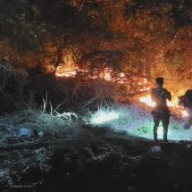 กาญจนบุรี – ร้อนจัดปัญหาไฟป่าเริ่มทวีความรุนแรง! นายอำเภอทองผาภูมิ เรียกประชุมหาแนวทางป้องกันแก้ไขปัญหา หมอกควันและฝุ่นละอองขนาดเล็ก pm 2.5 ให้ลดความรุนแรงในตัวอำเภอฯ ซึ่งทางอุทยานแห่งชาติทองผาภูมิ ขอความช่วยเหลือเฮลิคอปเตอร์จากกรมอุทยานมาช่วยดับไฟป่าในบ่ายวันนี้