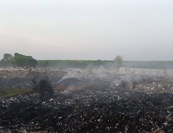 ปราจีนบุรี ไฟไหม้บ่อขยะดับแล้ว