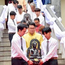 มมส อัญเชิญน้ำสรงประทานสมเด็จพระสังฆราช สรงถวาย “พระพุทธกันทรวิชัย อภิสมัยธรรมนายก”