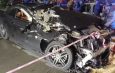 รถ mercedes benz coupe 2 ประตูขับมาด้วยความเร็วพุ่งชนท้ายรถบรรทุก 6 ล้อทำให้มีผู้เสียชีวิต 1 ราย