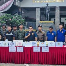 ฝ่ายปกครองแม่ฟ้าหลวง ทหาร ตำรวจ ตรวจยึดยาเสพติดล็อตใหญ่ ยาบ้า 4 แสนเม็ด เคตามีน 20 กก. พร้อมเฮโรอีน 800 กรัม