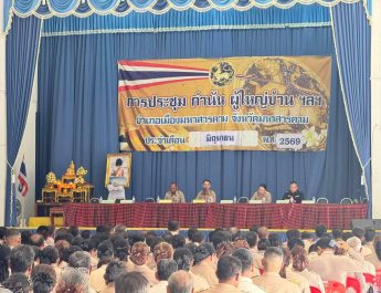 มหาสารคาม จัดมาตรการเข้ม ตรวจสารเสพติดในกลุ่มผู้นำชุมชนเพื่อเป็นการป้องปรามและตรวจเข้มข้นเพื่อเป็นตัวอย่างที่ดีแก่ประชาชน