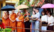 วัดหายโศกถือฤกษ์วันสำคัญทางพระพุทธศาสนา วันวิสาขบูชา ทำพิธียกเสาเอก เสาโท กุฎิสง์”กุฎิร่มอโสก”