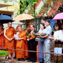 วัดหายโศกถือฤกษ์วันสำคัญทางพระพุทธศาสนา วันวิสาขบูชา ทำพิธียกเสาเอก เสาโท กุฎิสง์”กุฎิร่มอโสก”