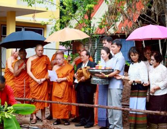 วัดหายโศกถือฤกษ์วันสำคัญทางพระพุทธศาสนา วันวิสาขบูชา ทำพิธียกเสาเอก เสาโท กุฎิสง์”กุฎิร่มอโสก”