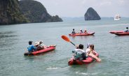 พังงา-อบต.คลองเคียนนำสื่อมวลชนสำรวจแหล่งท่องเที่ยวสุดอเมซิ่งในทะเลอ่าวพังงา