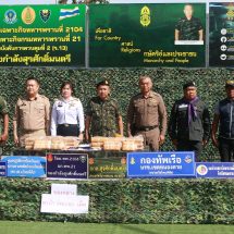จังหวัดหนองคาย โดย ร้อย ฉก.ทพ.2104 บูรณาการหน่วยงานความมั่นคง ตรวจยึดยาบ้าพยายามลักลอบนำเข้าบริเวณริมฝั่งแม่น้ำโขง กว่า 240,000 เม็ด