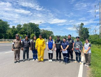 มหาสารคามจับมือภาคีเครือข่ายเข้มมาตรการ 3 ม 2 ข 1ร 1ท1 ย เพื่อรณรงค์ลดอุบัติเหตุบนท้องถนน