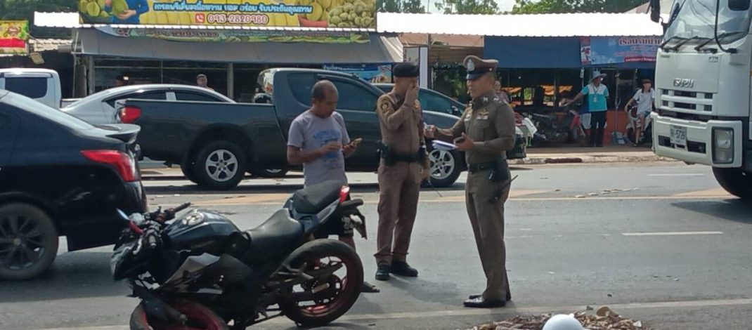 ปราจีนบุรี สลด! บิ๊กไบค์ชนวินจยย.ดับคาที่