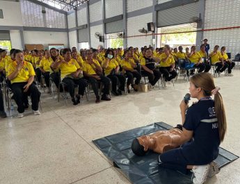 มหาสารคาม เปิดโครงการฝึกอบรมเพิ่มประสิทธิภาพผู้นำยุคใหม่ ร่วมใส่ใจป้องกันภัยทางถนน อำเภอนาเชือก