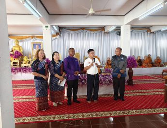 พุทธสานิกชนชาวมหาสารคามร่วมงานแสดงพระธรรมเทศนาเนื่องในเทศกาลเข้าพรรษาประจำปี 2569