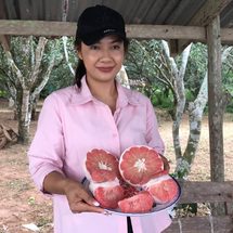 ชัยภูมิ!!!ชวนเที่ยวชิมส้มโอแดงภูคิ้งออแกนิคนั่งเรือชมธรรมริมเขื่อนน้ำพรมที่บ้านบุ่งสิบสี่