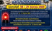 กาญจนบุรี เตือนพายุ น้ำท่วมฉับพลัน น้ำป่าไหลหลาก จับตา ถ้ำ น้ำตก ถ้ำลอด 18-21 ส.ค.นี้