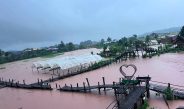 น่าน ปัวอ่วม! ฝนถล่มหนัก น้ำป่าทะลักท่วมบ้านสูงเกือบชั้นสอง สะพานบ้านนาแลถูกซัดขาด