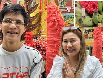 ปทุมธานี สองแม่ค้าดวงเฮง! แก้บน “ท้าวเวสสุวรรณ–ไอ้ไข่” รับโชคหลักแสน ยอดขายพุ่งหลักล้าน ขายชานมสุดปัง 700 แก้วต่อวัน