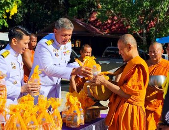 กาญจนบุรี : อำเภอบ่อพลอย ร่วมกับ อบต.หนองกุ่ม จัดกิจกรรม ครบ 100 วัน (สตมวาร)