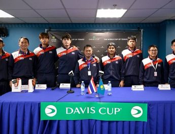 ทีมเทนนิสไทยสู้ศึกเดวิสคัพที่คาซัคสถาน เจ้าภาพคว้าชัย 2 แมตช์แรก นำไทย 2-0 ก่อนลุ้นต่อวันสุดท้าย