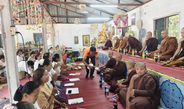 พุทธสานิกชนชาวมหาสารคามร่วมใจทำบุญถวายเทียนผ้าป่าภัตตาหารเพลในช่วงเทศกาลเข้าพรรษาประจำปี 2569