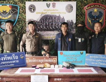 บก.ควบคุมที่2 โดย ร้อย ฉก.ทพ.2107 ทพ.21 กกล.สุรศักดิ์มนตรี เปิดปฎิบัติการยุทธการ หนองคาย เมืองปลอดภัย 90 วัน พิฆาตยาเสพติด ” จับกุมหนุ่มชาวอำเภอบ้านดุง ของกลาง ยาบ้า 7,000 เม็ด