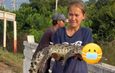 ปราจีนบุรี สาวโพสต์ภาพจับจระเข้ได้